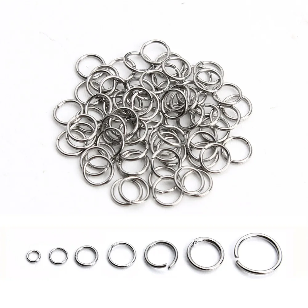 LOULEUR 200pcs/lot Stainless Steel Open Jump Rings 3/4/5/6/7/8/10mm Split Connectors for Diy Jewelry Findings Making | Украшения и