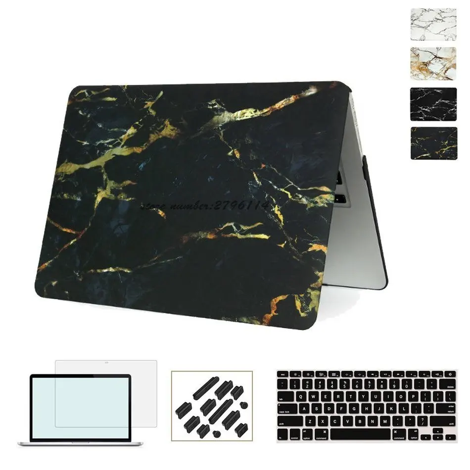 2016 Новый мраморный матовый резиновый ЖЕСТКИЙ чехол Finsh для Macbook Air Pro retina 11 12 13 15