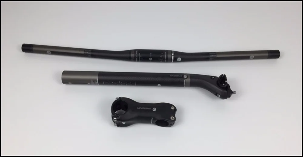 Mountain полный углеродного волокна плоским Handlebarsets MTB велосипеда стояк/без каблука Handlebarset руль++ подседельный стволовых велосипед Запчасти 580-760 мм