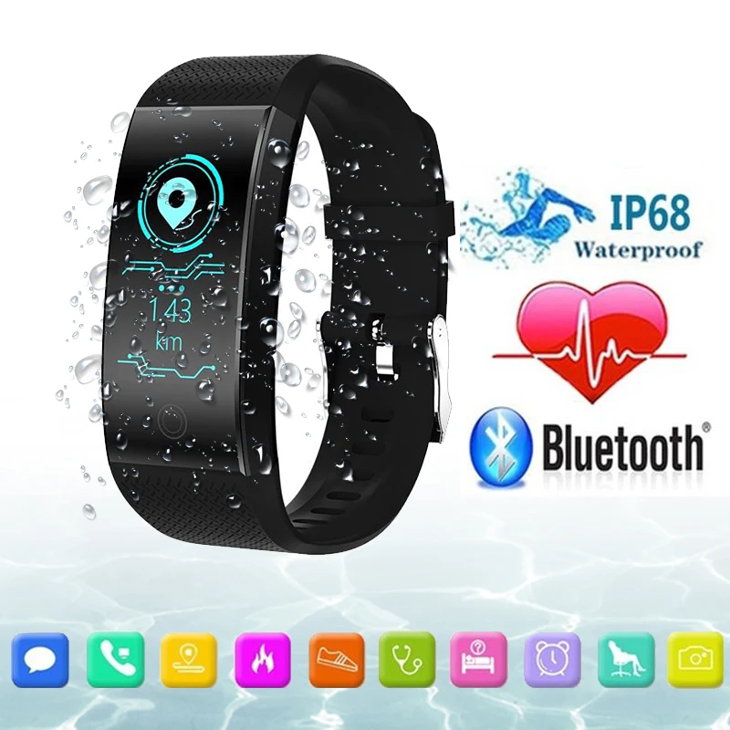 QW18 Фитнес Браслет Смарт трекер Шагомер IP68 Водонепроницаемый Bluetooth Монитор