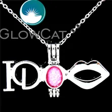 GLOWCAT L499 Милая буква I Do бусины с принтом &quotгубы&quot Cage Женская