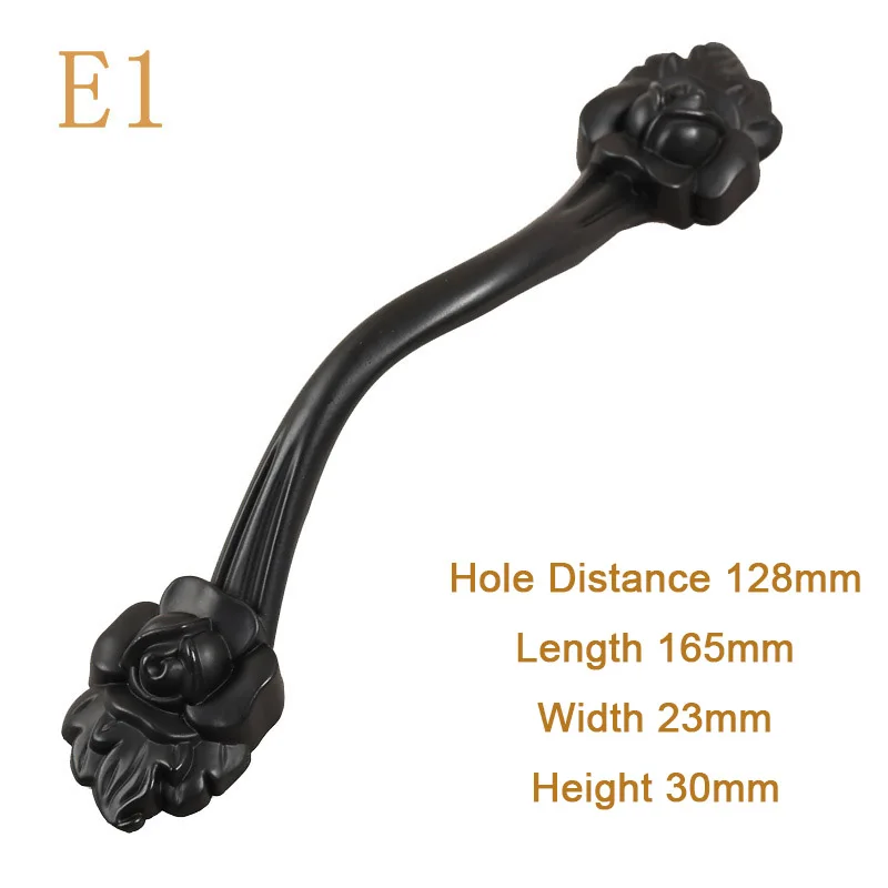 10 шт. черные дверные ручки из цинкового сплава европейская антикварная ручка для