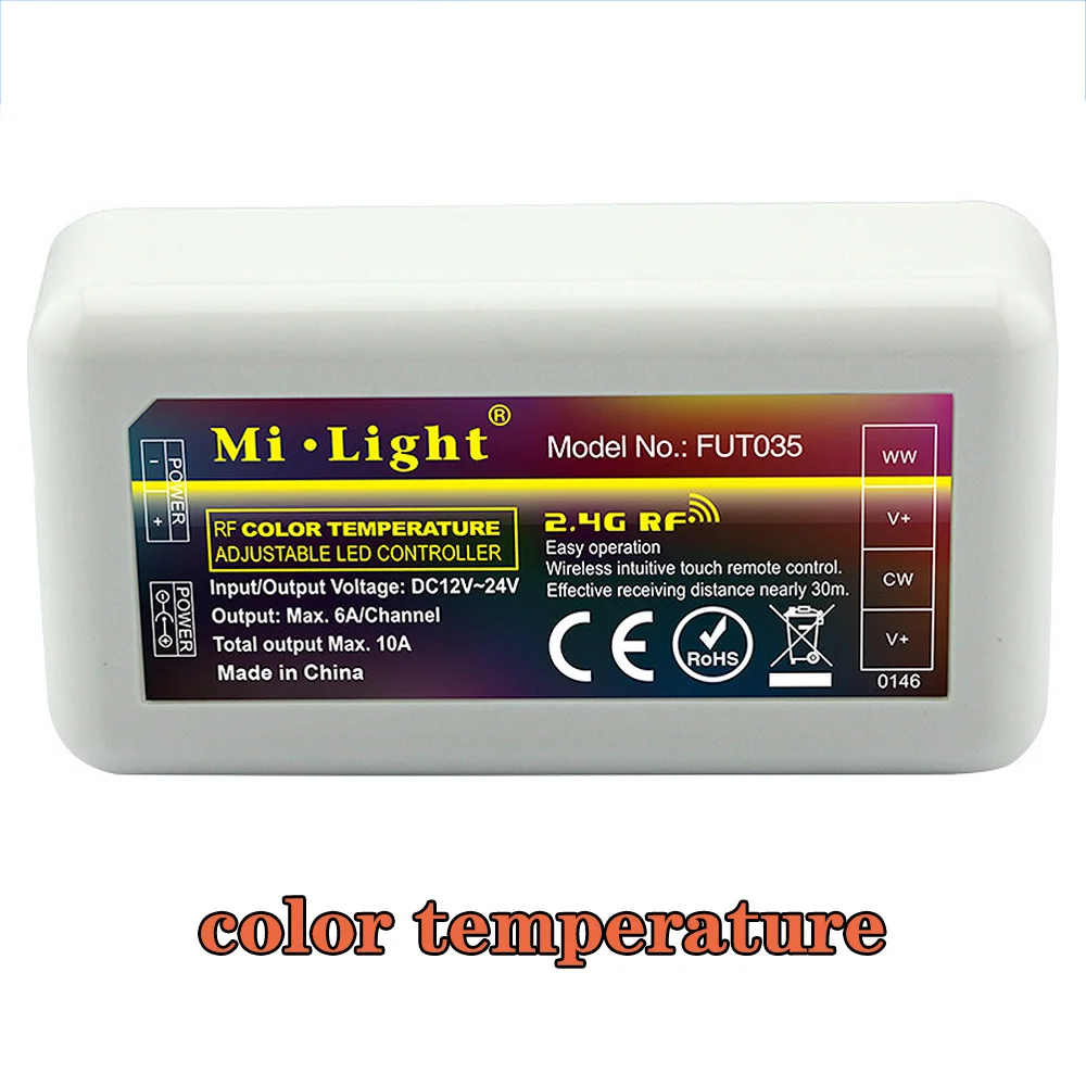 BSOD светодиодный контроллер Milight FUT035 4 зоны Беспроводной RF 2 4G Цвет Температура