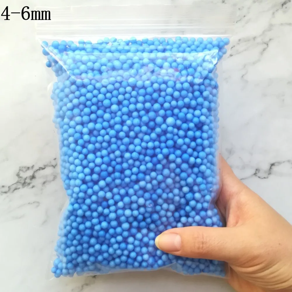 4-6mm Blue 40 г 400000 шт 2-3,5 мм 4-6 мм мини цветные шарики из пенополистирола Наполнитель из пенополистирола шарики для рукоделия домашнего свадебного украшения - Цвет: 4-6mm Blue