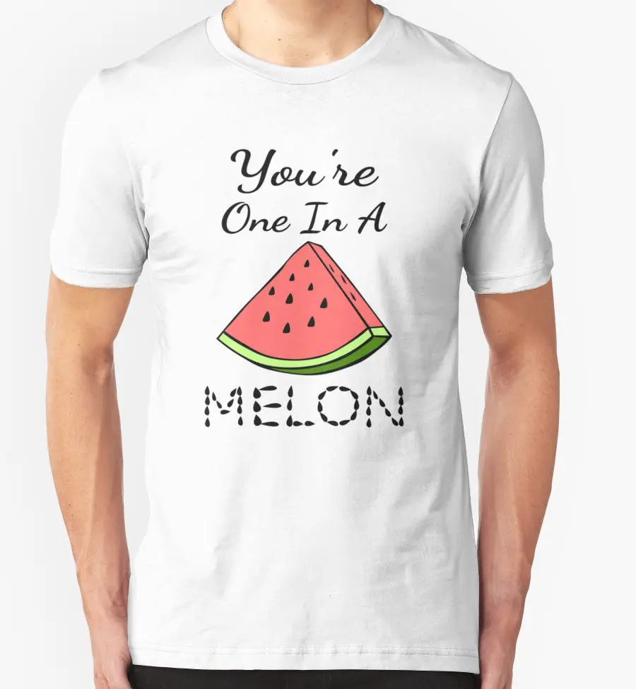 Футболка YOU'RE ONE IN A MELON Забавный слоган каламбур подарок на день рождения День