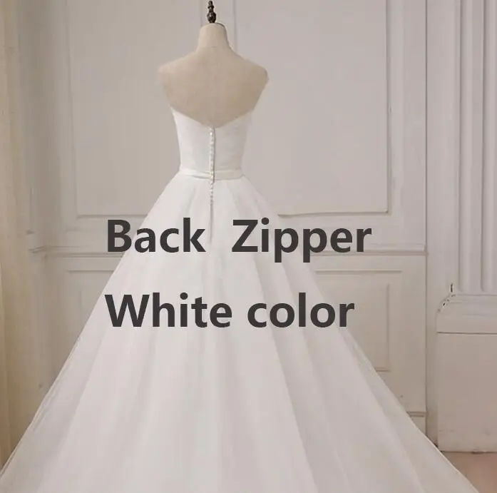 Zipper White ADLN недорогое свадебное платье с топом и складками, милое А-силуэт, Тюлевое свадебное платье для невесты, с коротким шлейфом, сзади, на заказ размера плюс - Цвет: Zipper White