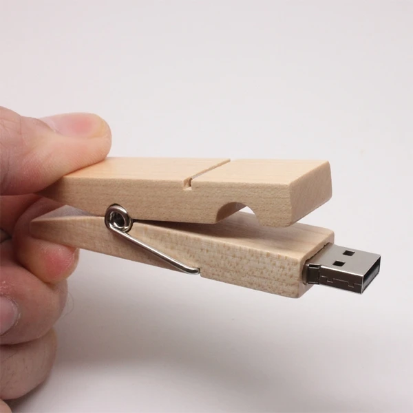 Хит продаж подарок флеш накопитель USB 3 0 флешка карта памяти деревянный зажим 8 ГБ