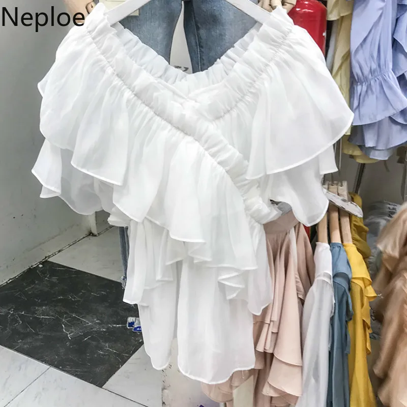 Блузка женская летняя с коротким рукавом плиссированная 44128 | Женская одежда