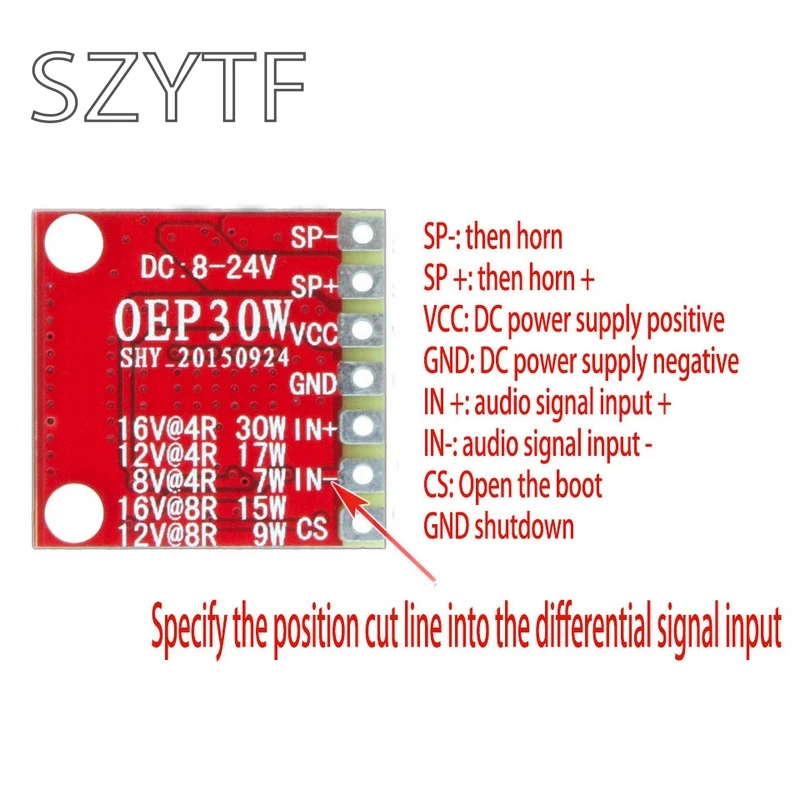 5 шт. мини OEP30W моно цифровой усилитель модуль доска DIY Kit 30 Вт D Класс | Электронные