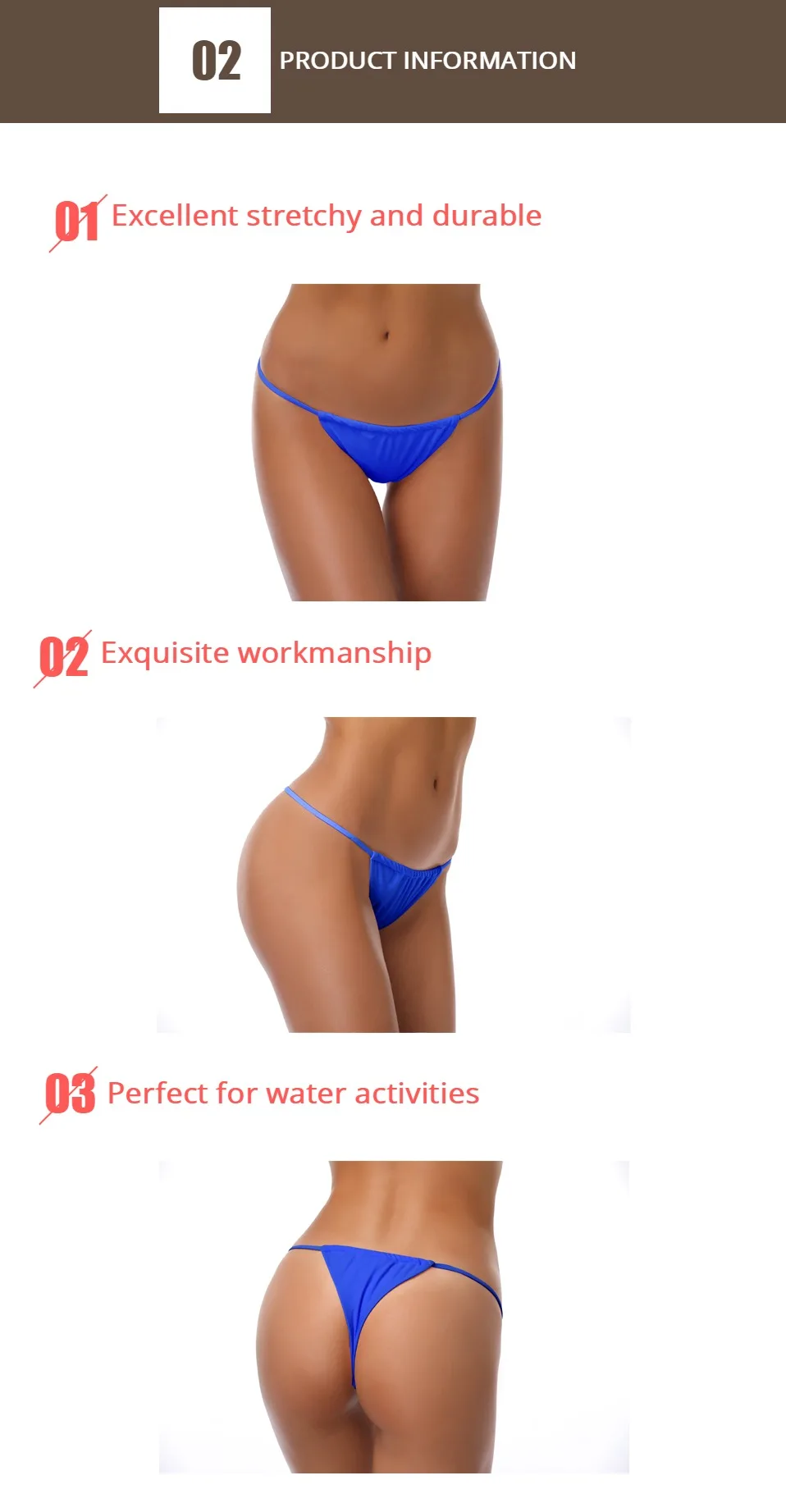 SHEKINI женский Купальник Низ низкая посадка Cheeky String Thong Бикини Низ