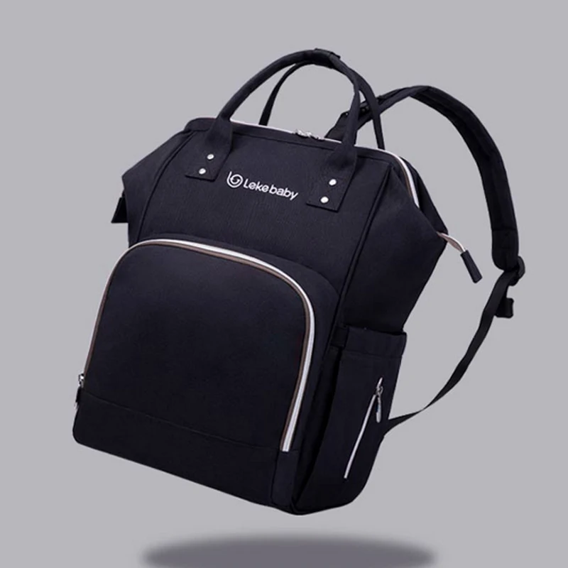 black Новая сумка для подгузников Lekebaby для мам и мам, сумка для подгузников для колясок, сумка для подгузников, Большая вместительная детская сумка, рюкзак для путешествий, сумка для ухода за ребенком - Цвет: black