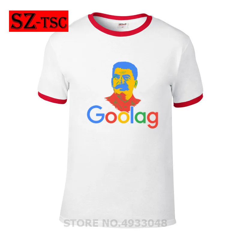 Летние мужские футболки с принтом Goolag Stalin Gulag Meme О-образным вырезом на заказ |