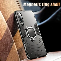luxury soft bumper case on the for huawei p20 p30 pro armor shockproof case for huawei p30 p20 lite car holder ring case cover