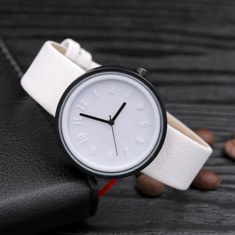 Reloj Mujer женские модные часы Ретро дизайн радуги кожаный ремешок Аналоговый сплав