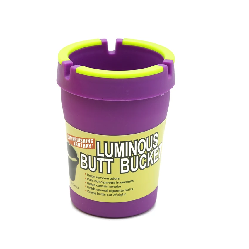 Y013 purple 1 шт. новая огнетушащая пепельница Butt Bucket сигаретные трубы инструменты со светящимися удаляющими запахи аксессуары для курения пепельница - Цвет: Y013 purple