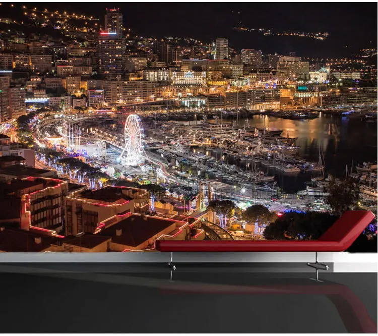 Фотообои Лондонский Ночной пейзаж Гостиная ТВ настенная картина фон Настройка