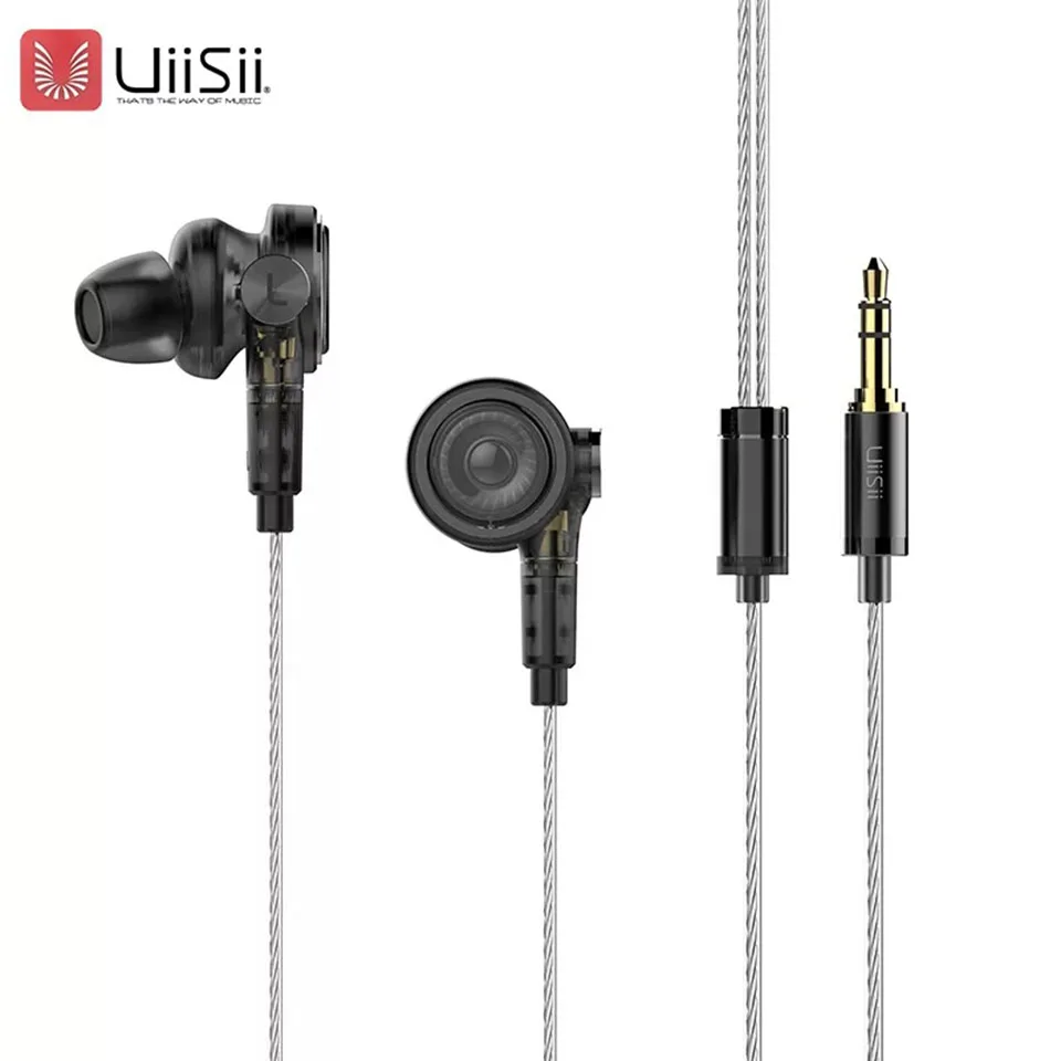 UiiSii BA-T9 2BA+ 1DD 6 драйвер гибридная технология монитор HiFi DJ бас стерео с микрофоном наушники для iPhone xiaomi
