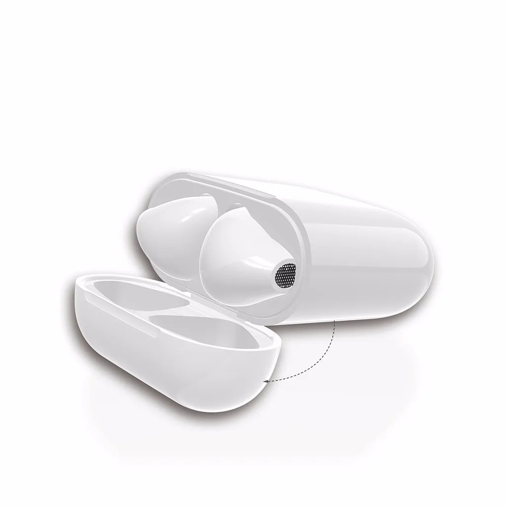 Для Apple Airpods QI Стандартный беспроводной зарядный чехол-приемник Беспроводное зарядное устройство 450 мАч Полная зарядка 5 раз Прямая