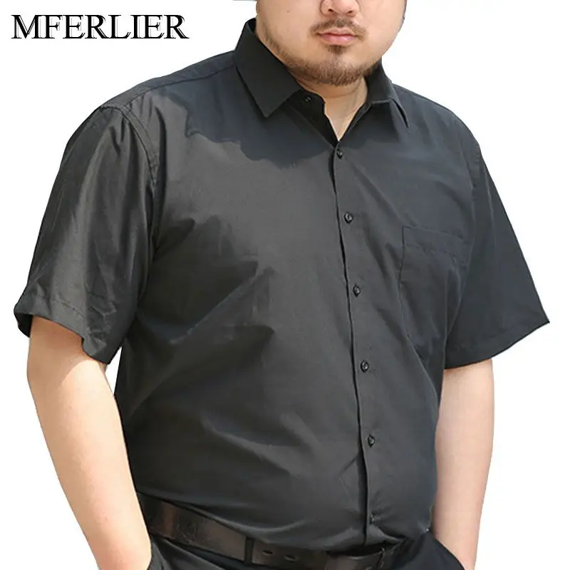 Летняя мужская рубашка больших размеров 5XL 6XL 7XL 8XL 9XL 10XL бюст 164 см короткий рукав большой размер мужские рубашки