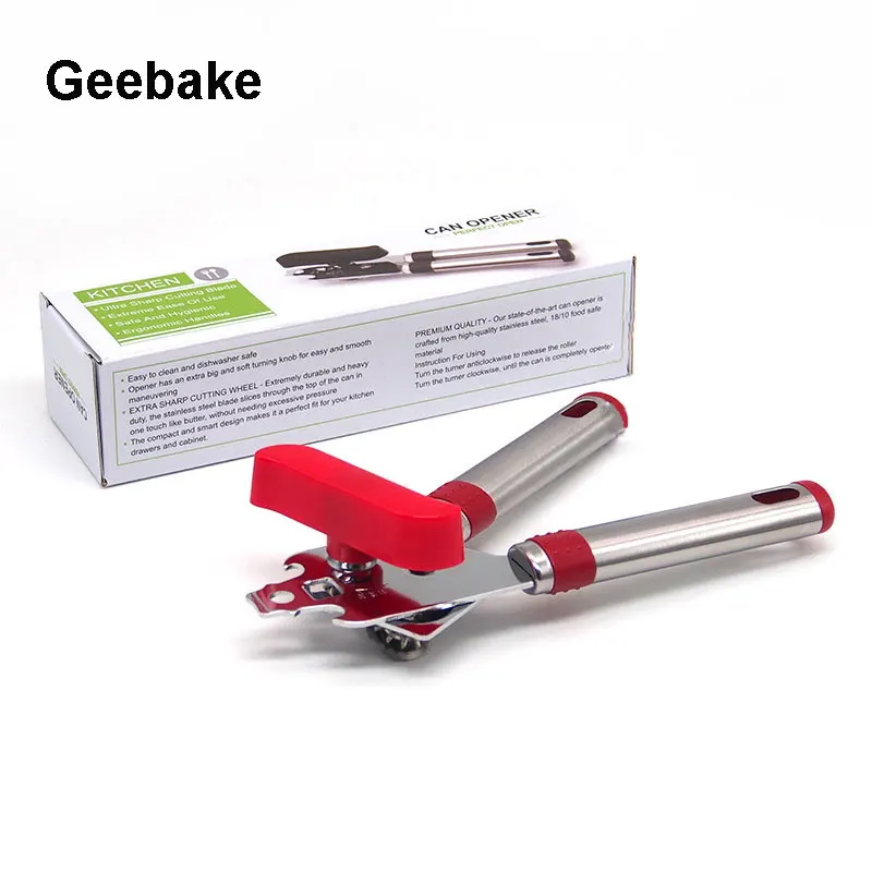 

Geekbake, 1 шт., профессиональный многофункциональный консервный нож из нержавеющей стали, Боковой разрез, ручной консервный нож