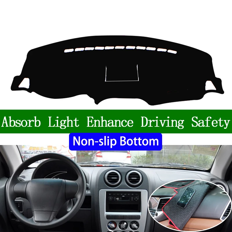 

For CHERY COWIN 1 2010 2011 2012 Non-slip Bottom Dashboard Cover Car Decals Car Stickers Interior Car Accessories