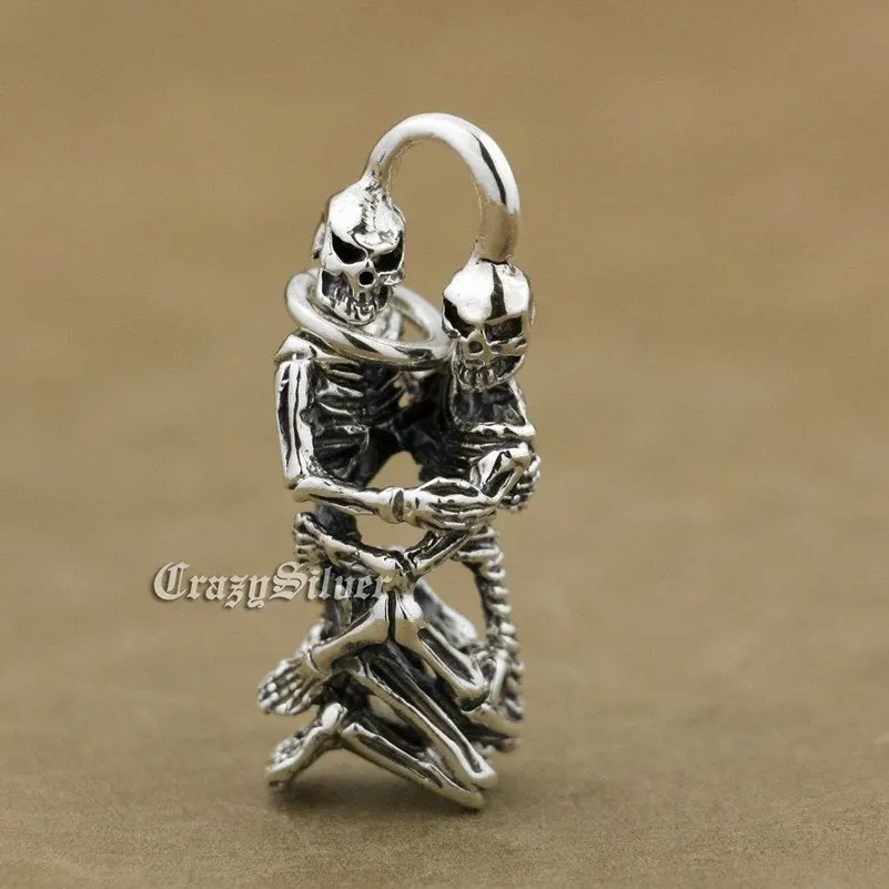 

Кулон унисекс из серебра 925 пробы, с черепом