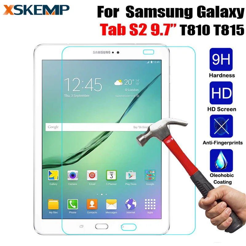 Закаленное стекло высокого качества для Samsung Galaxy Tab S2 9 7 &quotT810 T815 Взрывозащищенная