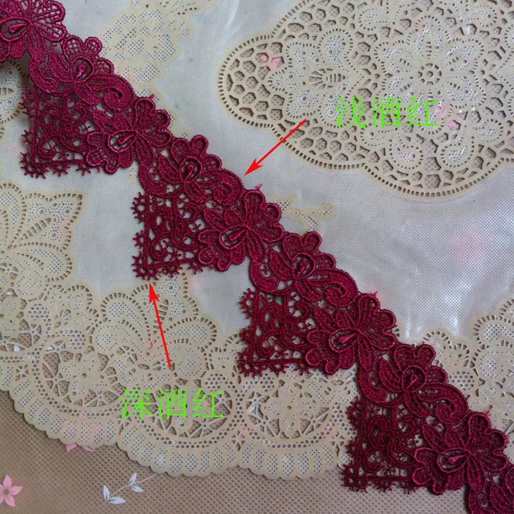 14 ярдов/партия широкий светильник 5 см (2 165 дюйма) водорастворимое кружево