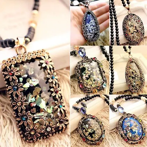 Ожерелье с кулоном из искусственного опала 6T17 7FD3 BEAF|sweater chain|pendant necklacenecklace chain |