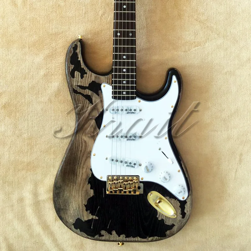 Do Старая электрическая гитара 6 струн тяжелая пепепельная древесина любой цвет
