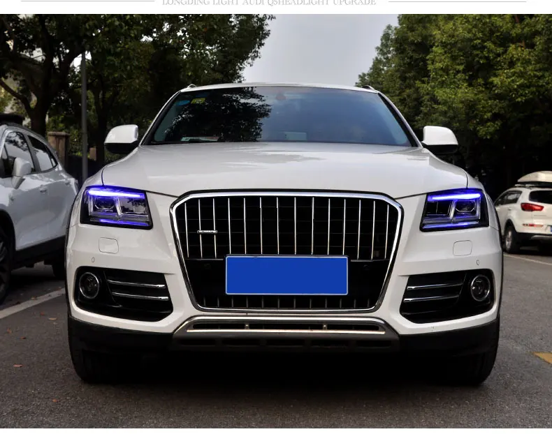 Автомобильный Стильный чехол на головную лампу для Audi Q5 2009- фары светодиодный чехол для Audi Q5 фары DRL линзы двойной луч биксенон