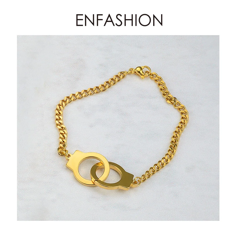 ENFASHION панк наручные браслеты из нержавеющей стали Викинг замок цепь браслет для женщин ювелирные изделия подарки для пары BM192013