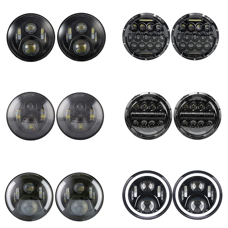 2 шт. автомобиля светодиодный 7 дюймов круглый фар Conversion Kit для VW Beetle классический