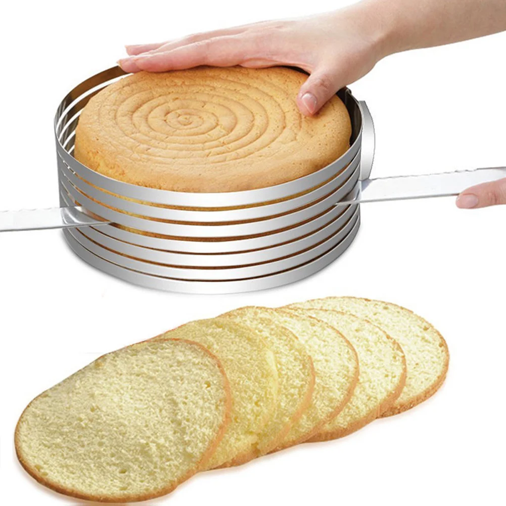Кольцо кухня слои выпечки Инструмент регулируемый хлеб DIY Slicer Круглая Форма торт