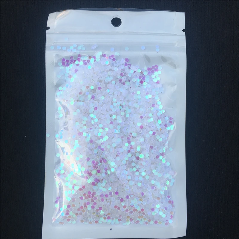 20 г/лот 2 мм AB Прозрачная ПВХ Плоская Круглая Рассыпчатая расшитая пайетками