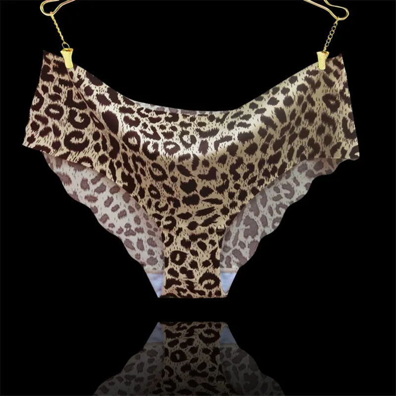 vs10 leopard Размер M L XLWomen сексуальные бесшовные трусы, цвета ультра-тонкие бесследные обрезки оборками нижнее белье для женщин нижнее белье Новая мода - Цвет: vs10 leopard
