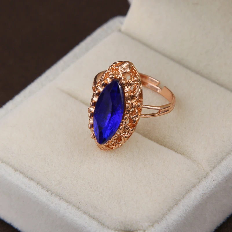 Комплект из колье серёг и кольца с подвеской в виде капли воды|colorful jewelry sets|women wedding