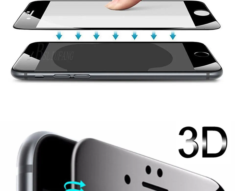 BSLIUFANG 3D защита экрана закаленное стекло для iPhone XR Xs Max X полное покрытие защитное стекло пленка для iPhone 7 8 6 6S Plus