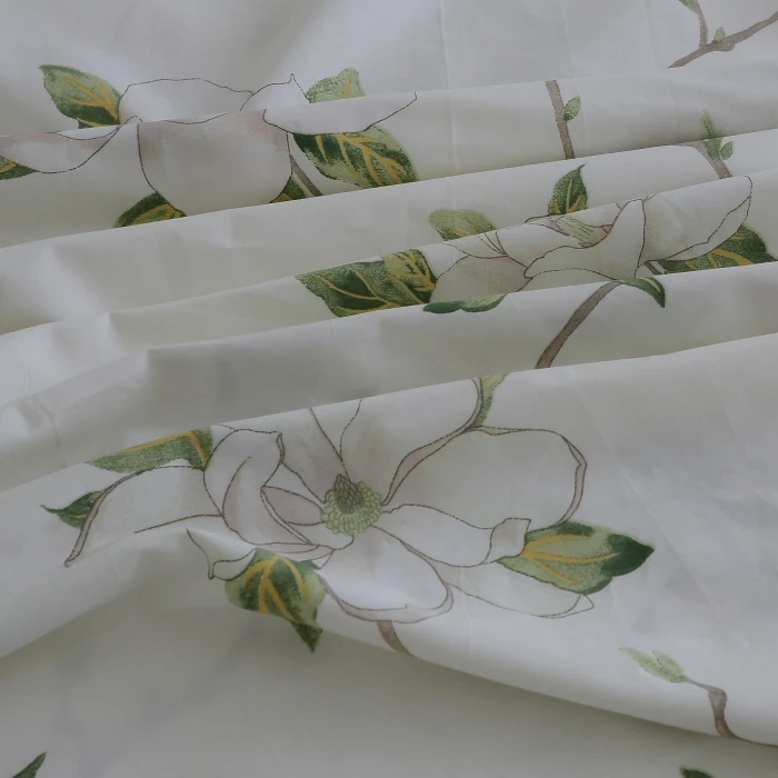 Набор пододеяльников для девочек из 100% хлопка с цветочным рисунком и листьями