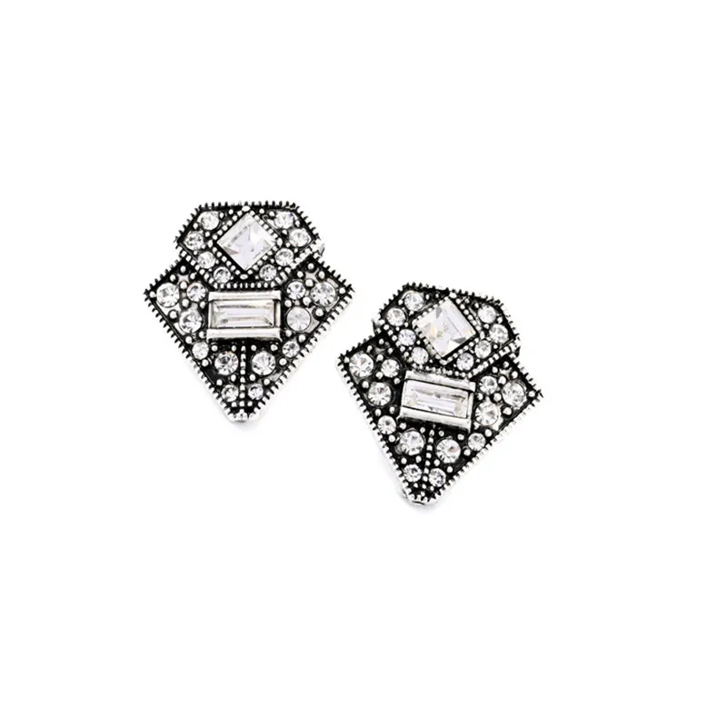 Винтажные треугольные серьги гвоздики с кристаллами для женщин|crystal stud earrings|stud
