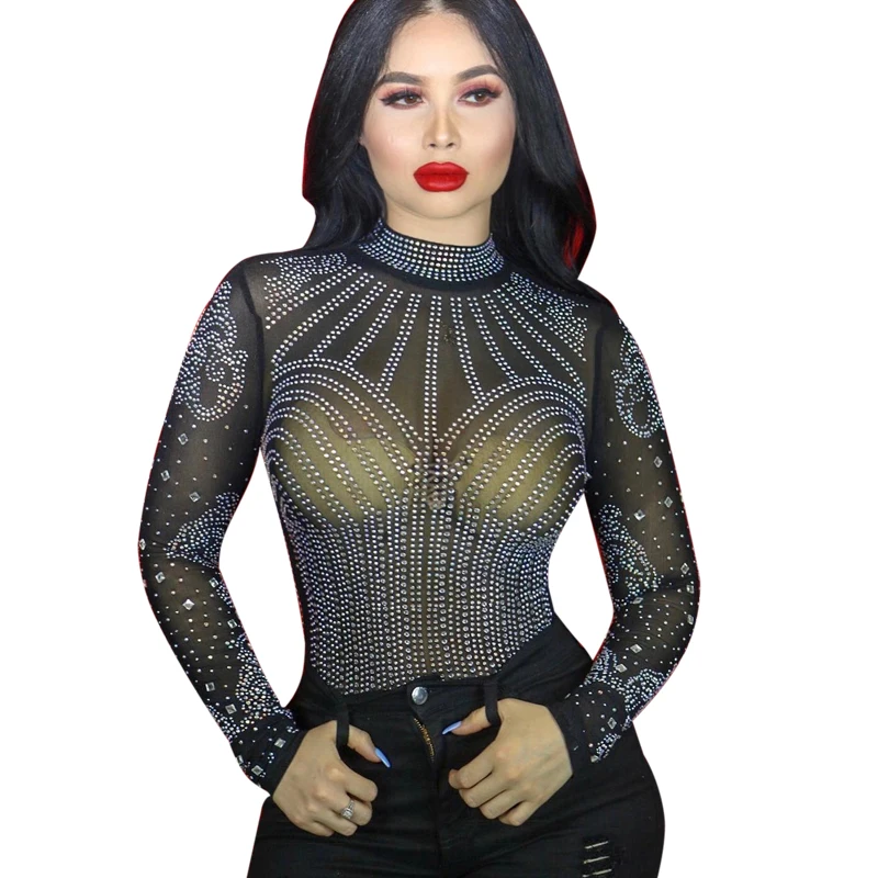 Женская Сетчатая футболка с длинным рукавом весна Зима 2019|Футболки| |