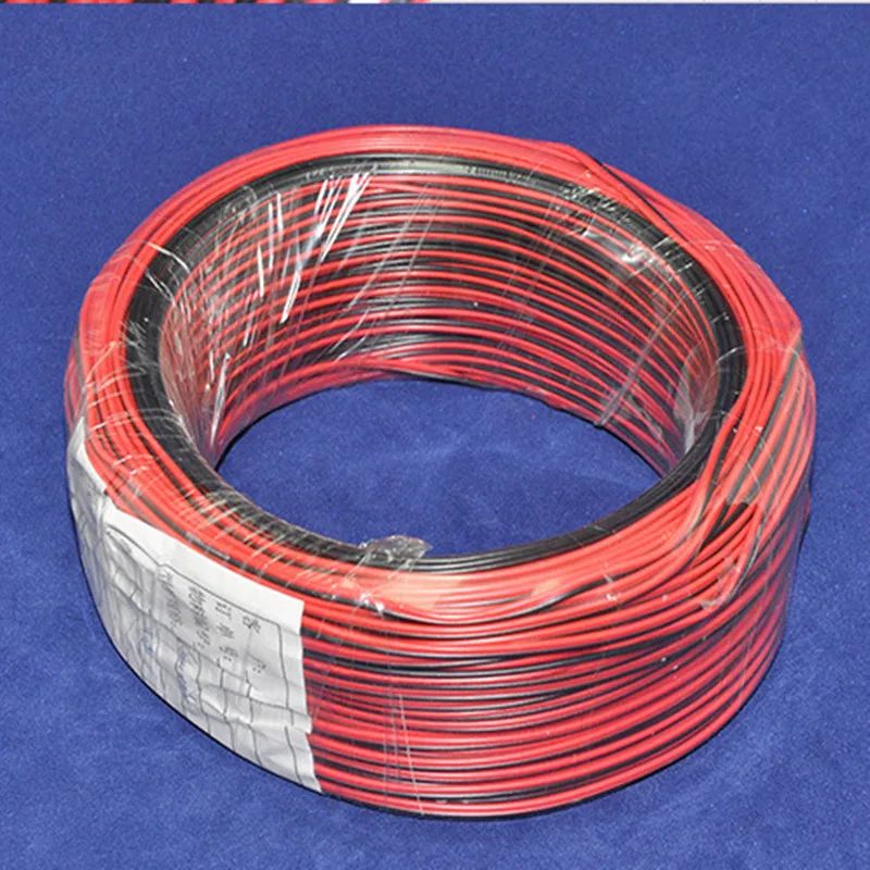 (20 м) 2 контакта кабель провод 22 awg красный черный медный электронный