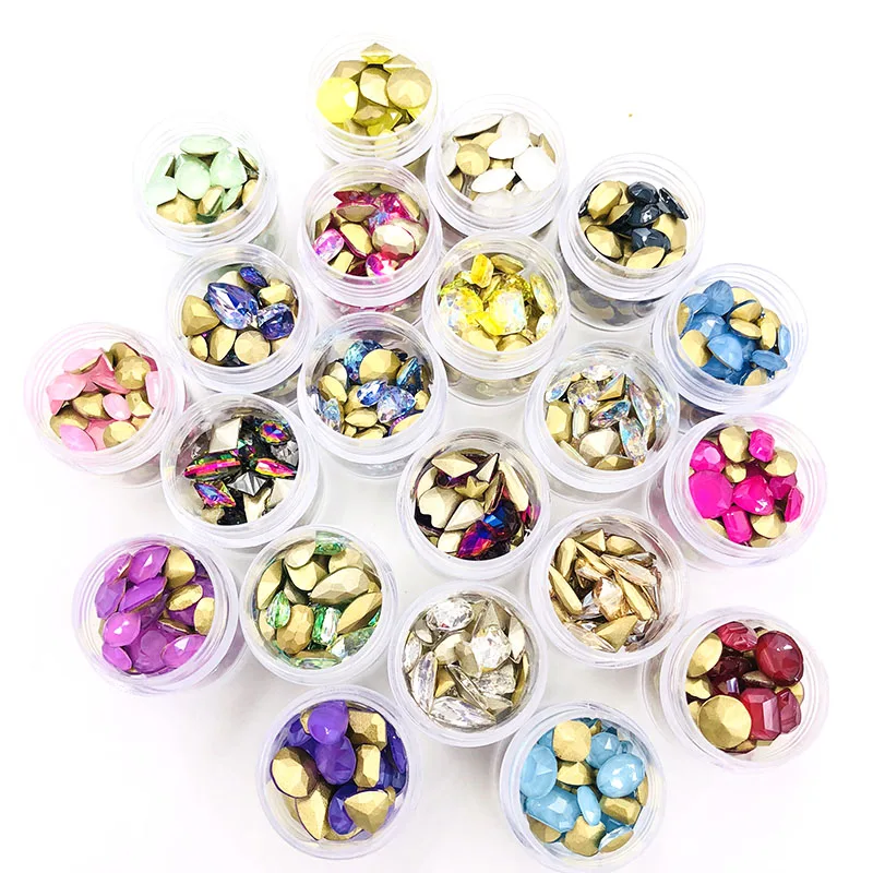 Бесплатная доставка стразы для украшения ногтей с цветным пламенем и