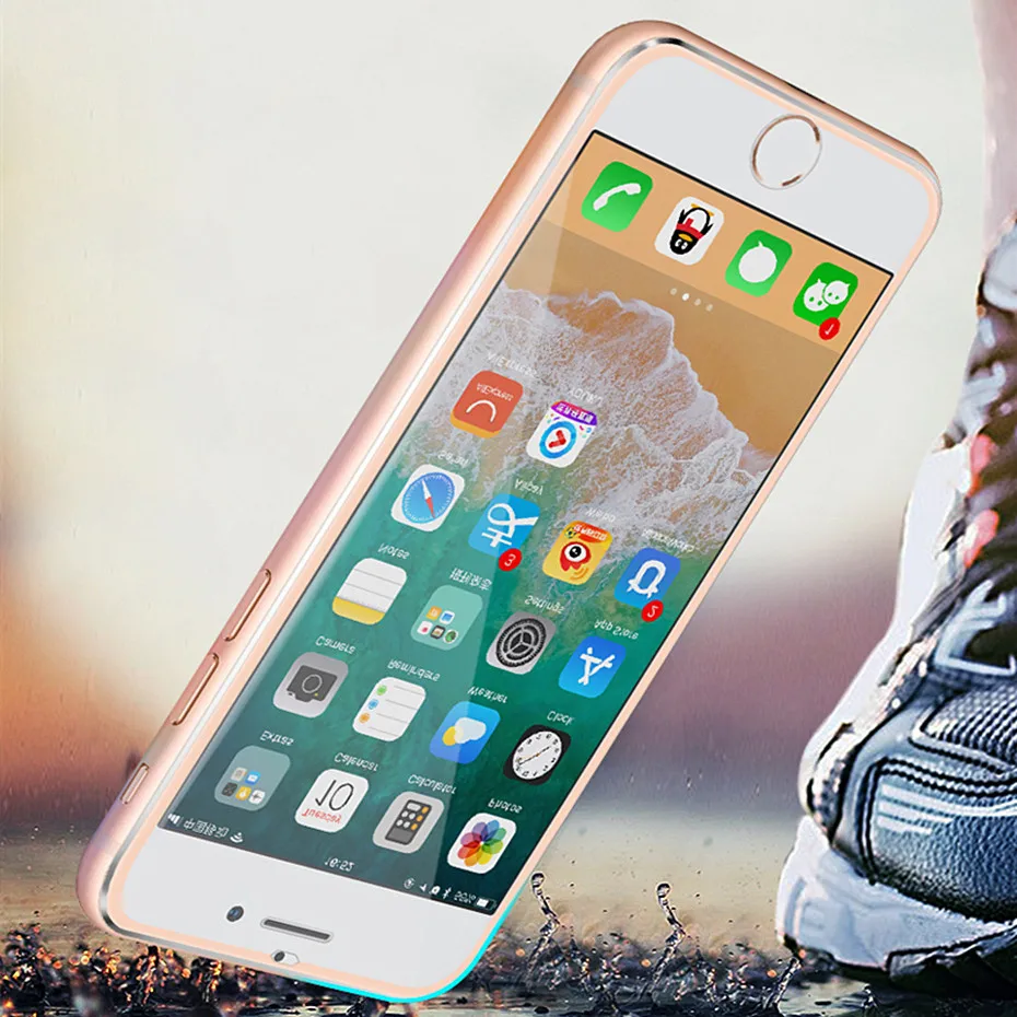 2 шт металлическая рамка закаленное стекло для iphone 6 6s 7 8 plus 3d изогнутый экран протектор для iphone x xs max 5 5S se защитная пленка