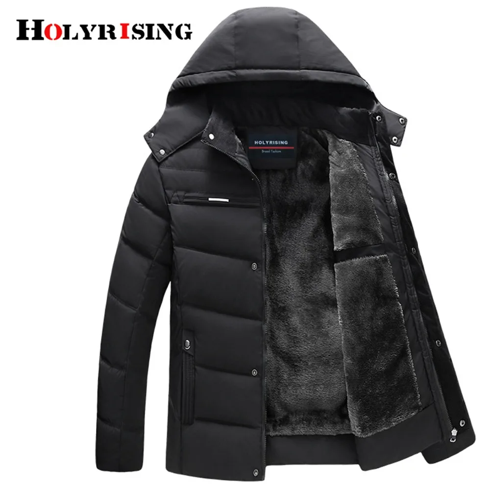 Holyrising, Мужская парка, Толстое Зимнее пальто, теплая, Ropa De Hombre, мягкая, Jaqueta Masculina, с капюшоном, ветровка, верхняя одежда, мужская одежда, 18527-5