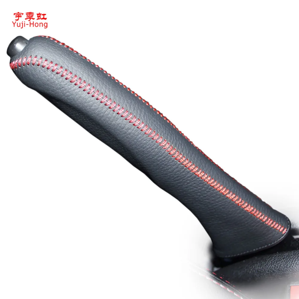 Yuji-Hong Car Handbrake Covers Case for Peugeot 206 207 Citroen C2 Genuine Leather Car-styling Auto Grips Black | Автомобили и