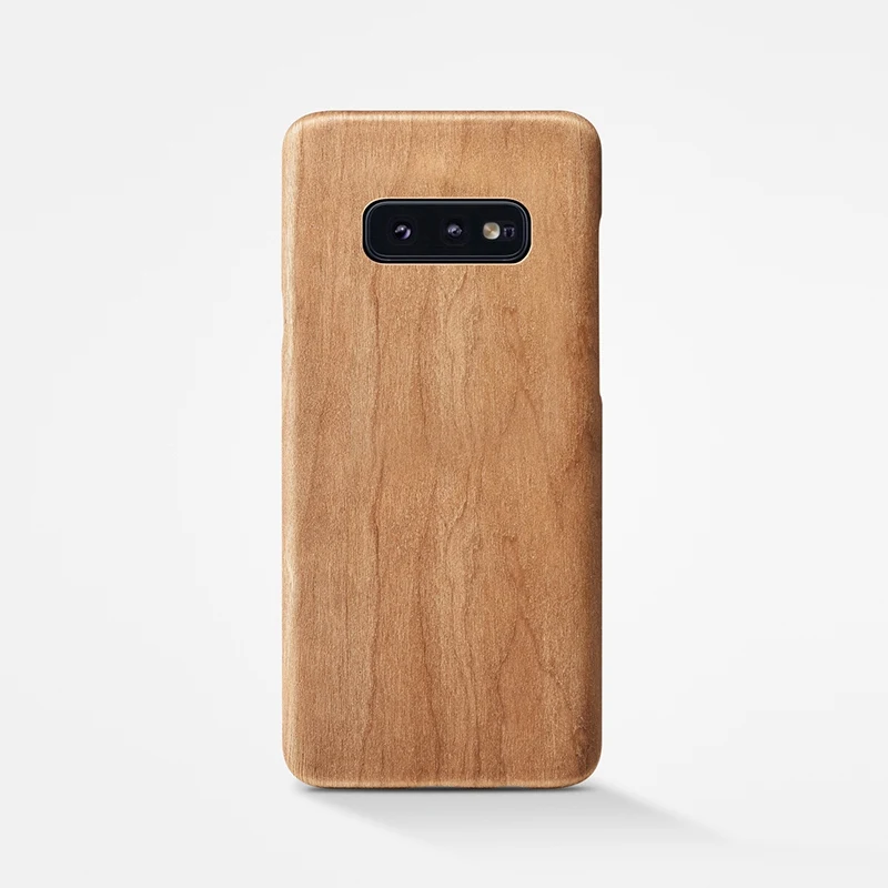 S10 lite Cherry wood Натуральный Деревянный чехол для телефона для samsung S10, S10 Plus, S10plus, S10 Lite, чехол, орех/палисандр/Черный лед, дерево(настоящее дерево - Цвет: S10 lite Cherry wood