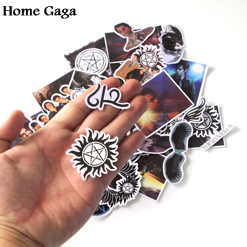 Homegaga 37 шт. Сверхъестественное SPN Дети diy 90s Художественная печать ноутбук телефон ноутбук велосипед Скрапбукинг альбом наклейки D1771