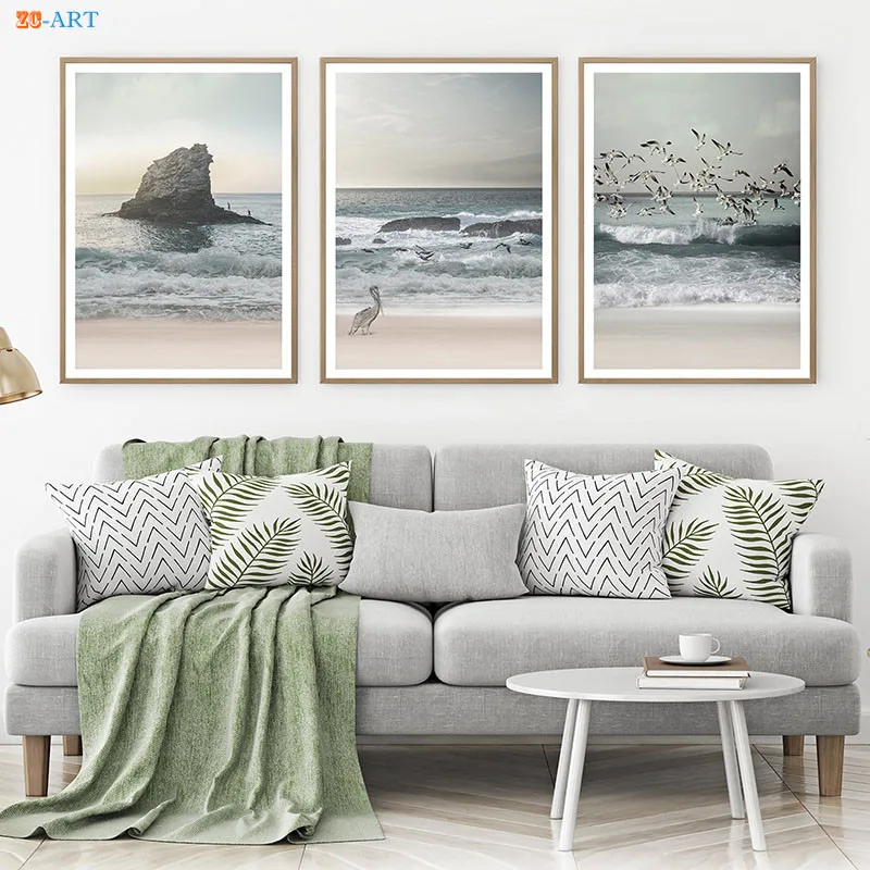 Плакат для пляжа Retro Van Sea Print Ocean Canvas Painting Wall Art Coastal Pictures для гостиной Nordic Decoration Home.