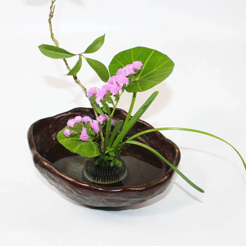Японский цветочный горшок с узором из камня Настольная Ваза Ikebana Гидропонные